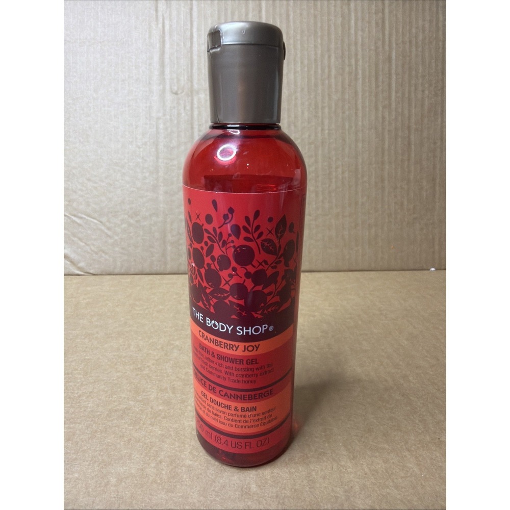 THE BODY SHOP Cranberry Joy Shower Gel Body Wash Berry Scent 8.4oz 250ml NEW